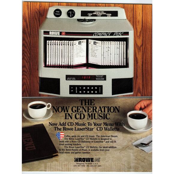 1980s Rowe AMI CD Wallette Jukebox Flyer Vintage Music Ephemera - Picture 1 of 2